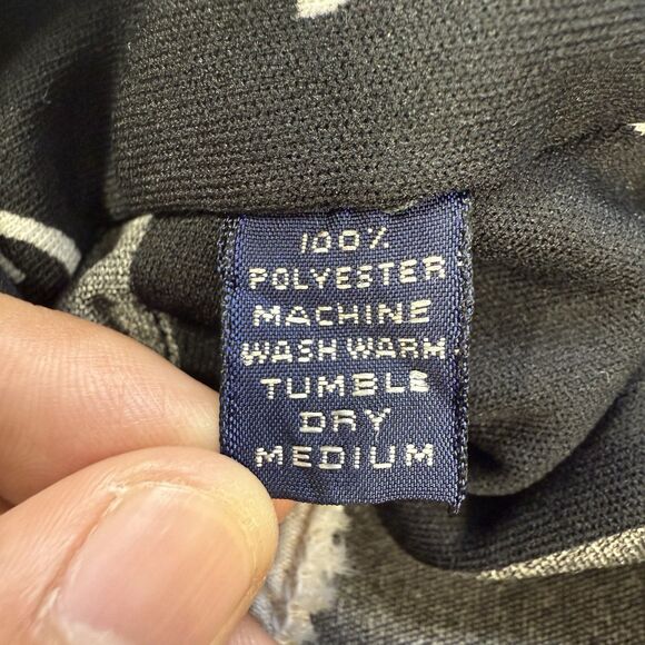 Vintage 70s GIVENCHY for CHESA Black Monogram Button Up Size 10 (fits like XS) - Picture 9 of 11